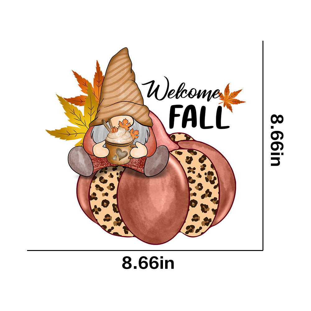 Wholesale 10pcs/pack Golden Autumn Pumpkin T-shirt Thermal Transfer Hot Stamping